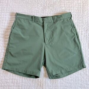 J.Crew Men’s Tech Shorts Green 32” Waist 7” Inseam Golf Casual